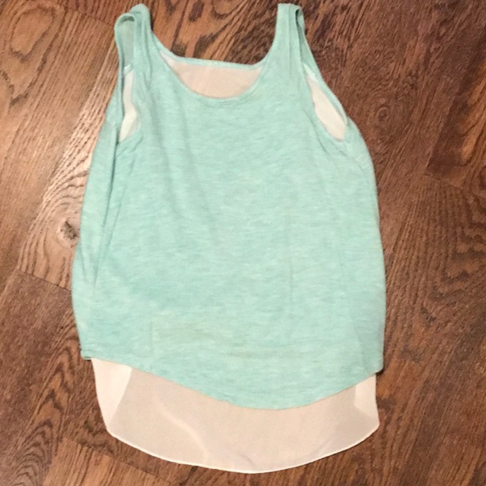 Girls Sleeveless Aqua Top